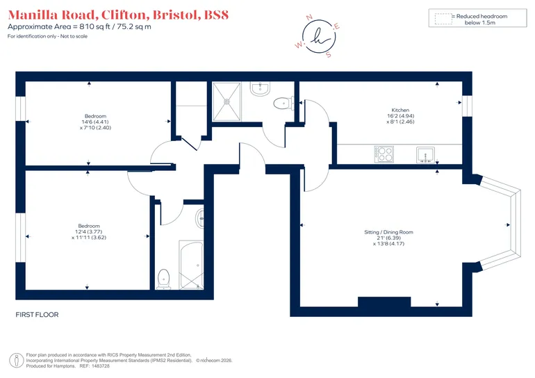 Floorplan 1 for Manilla Road, Bristol, BS8