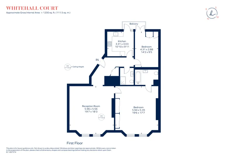 Floorplan 1 for Whitehall Court London SW1A