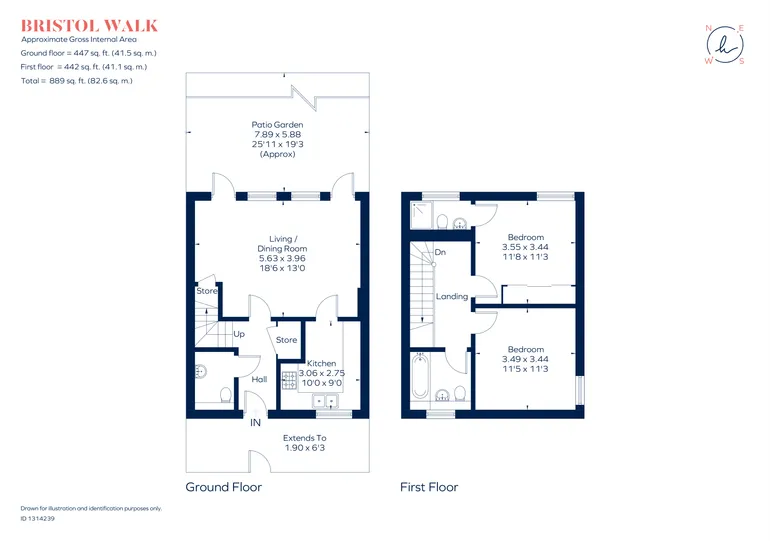 Floorplan 1 for Bristol Walk, London, NW6