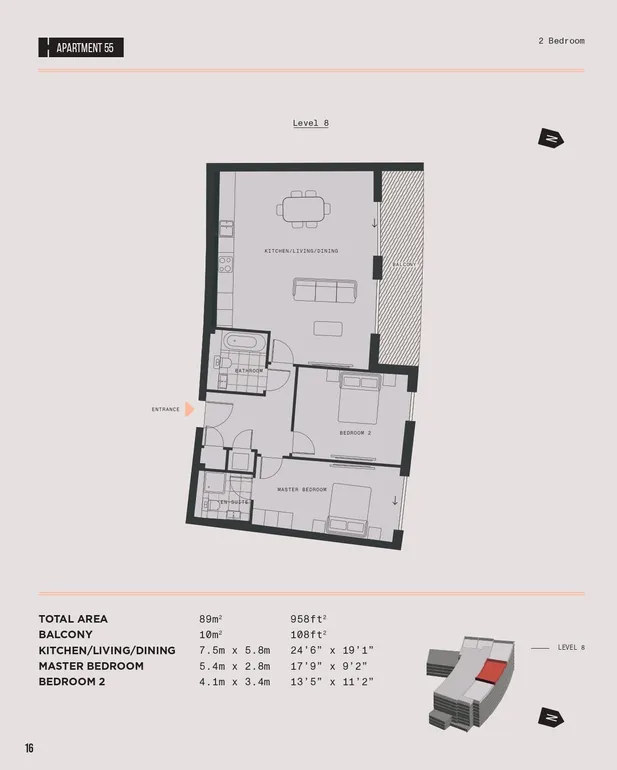 Floorplan 1 for Horizon, Plough Road, London, SW11