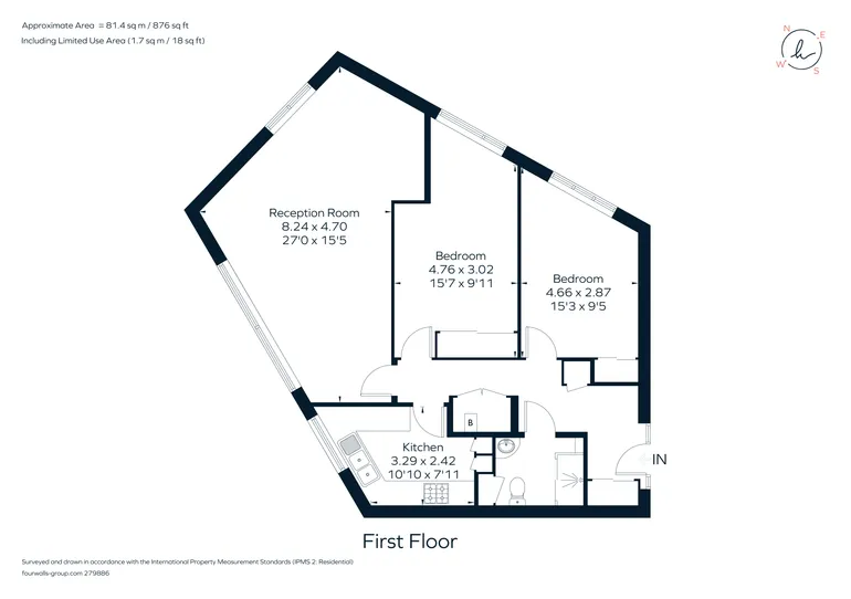 Floorplan 1 for Heathside, WEYBRIDGE, KT13