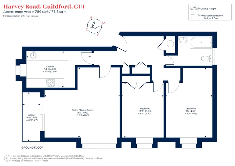 Floorplan 1 for Harvey Road, Guildford, GU1