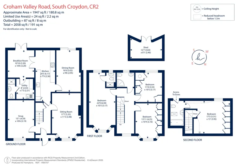 Floorplan 1 for Croham Valley Road, South Croydon, CR2
