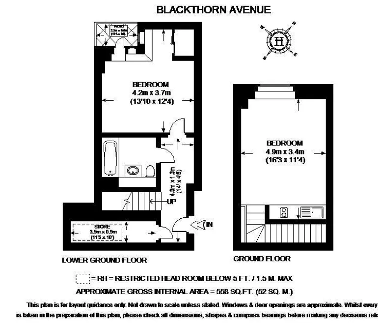 Floorplan 1 for Blackthorn Avenue London N7