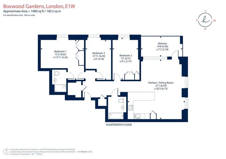 Floorplan 1 for Boxwood Gardens, Wapping, E1W