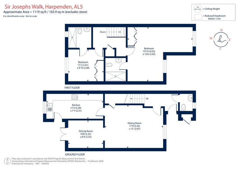 Floorplan 1 for Sir Josephs Walk, Harpenden, AL5