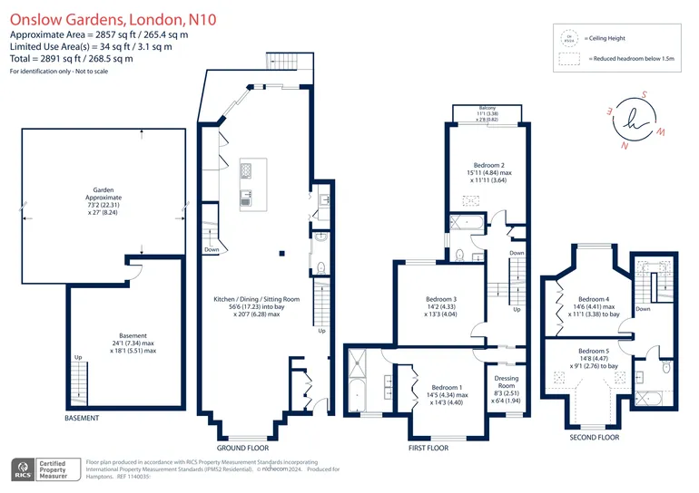 Floorplan 1 for Onslow Gardens London N10