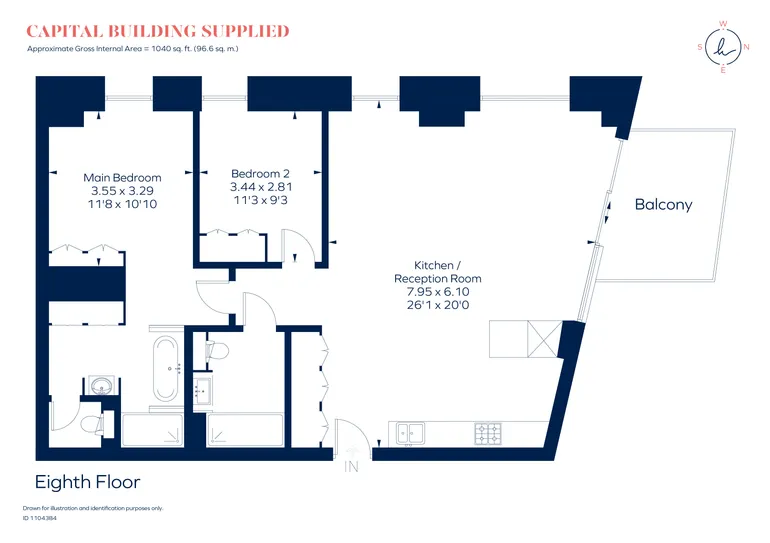Floorplan 1 for 8 New Union Square, London, SW11