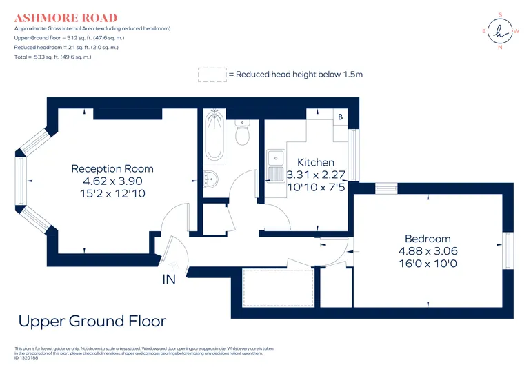 Floorplan 1 for Ashmore Road, London, W9