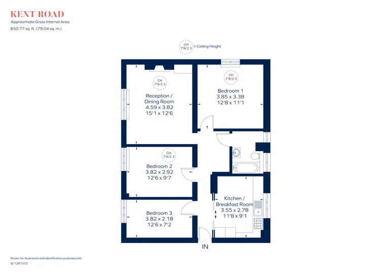 Floorplan 1 for Kent Road, London, W4