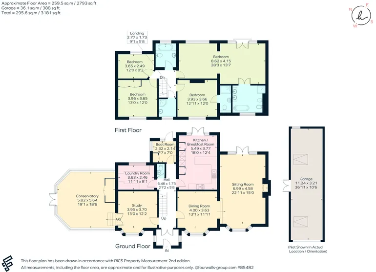 Floorplan 1 for Wray Lane, Reigate, RH2