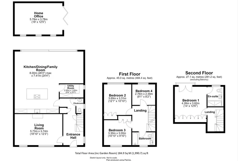 Floorplan 1 for Crabtree Lane, Harpenden, AL5