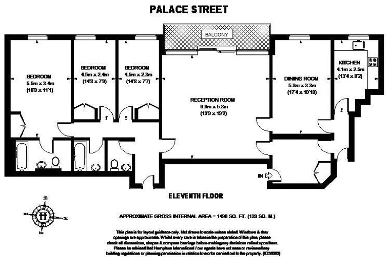 Floorplan 1 for Palace Street London SW1E