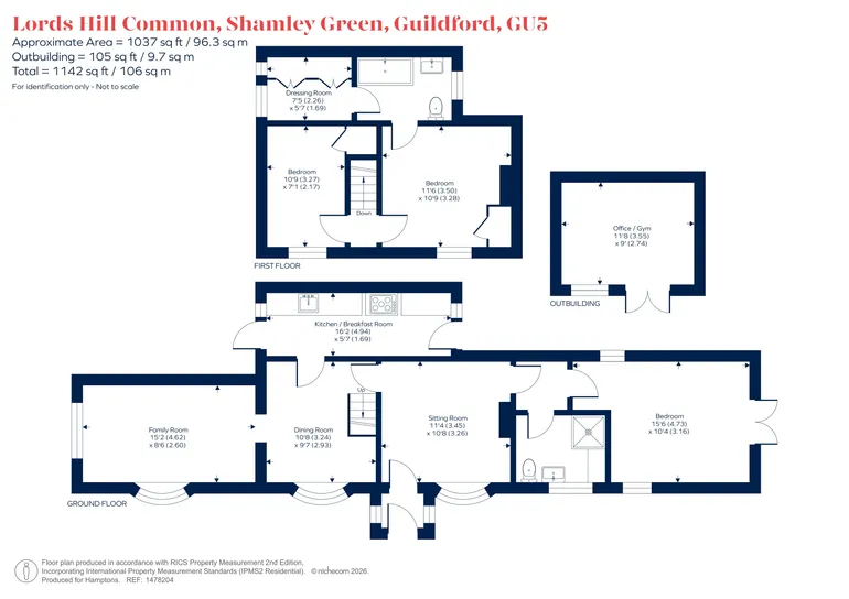 Floorplan 1 for Lords Hill Common Shamley Green GU5