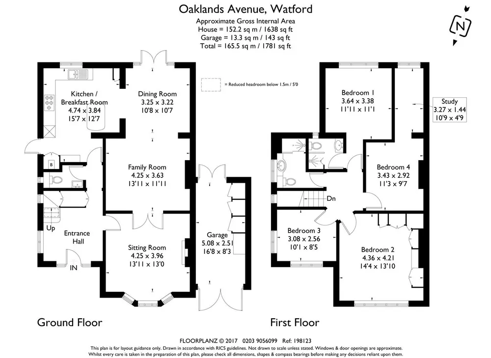 Floorplan for Oaklands Avenue, Watford, WD19