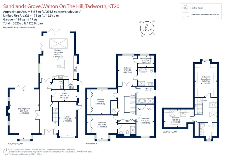 Floorplan 1 for Sandlands Grove, Walton-On-The-Hill, KT20