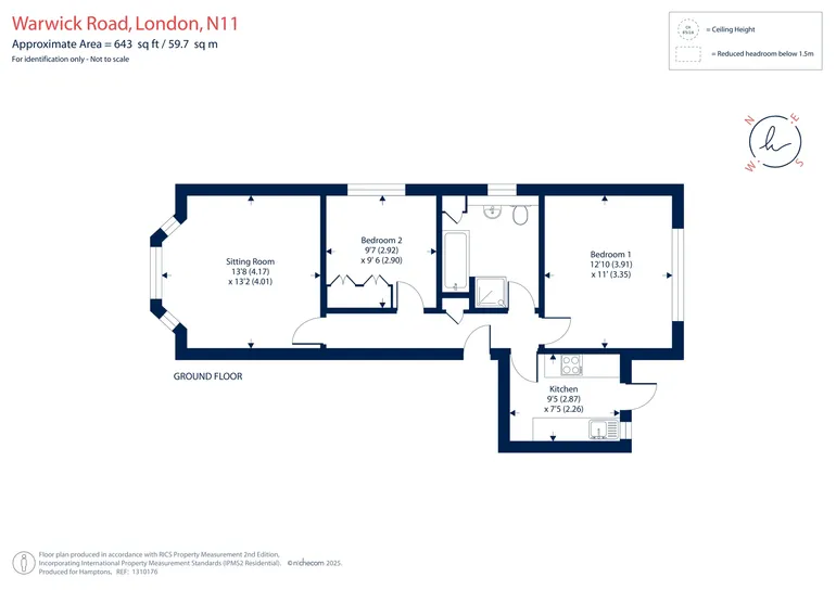 Floorplan 1 for Warwick Road, London, N11