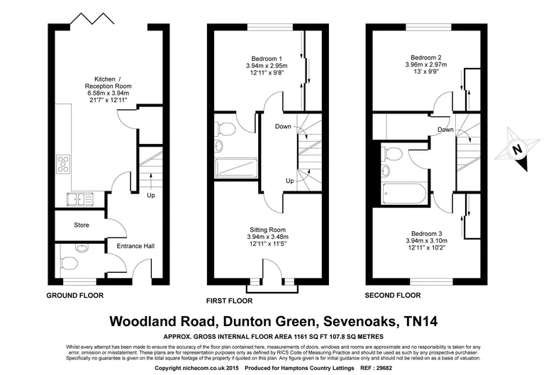 Floorplan 1 for Woodland Road, Dunton Green, TN14