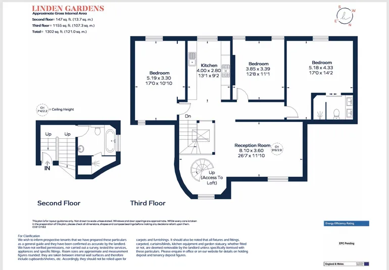 Floorplan 1 for Linden Gardens London W2