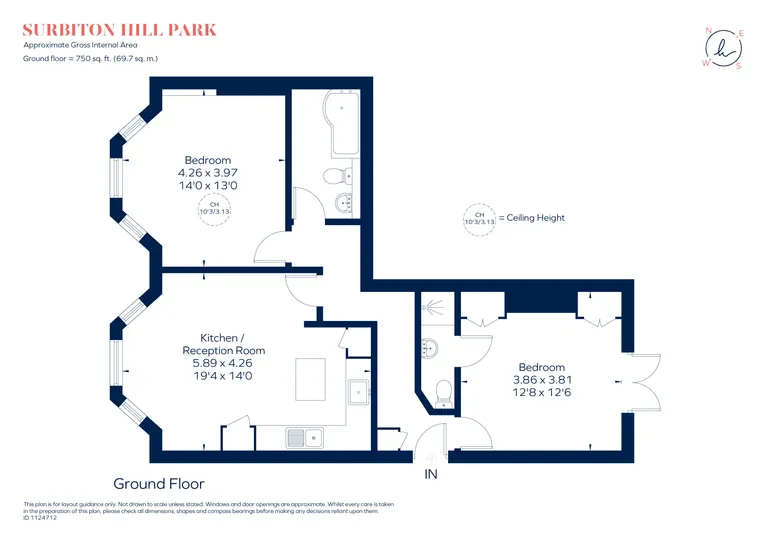 Floorplan 1 for Surbiton Hill Park Surbiton KT5