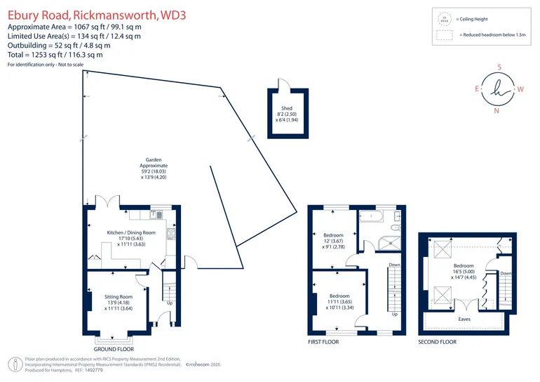 Floorplan 1 for Ebury Road, Rickmansworth, WD3