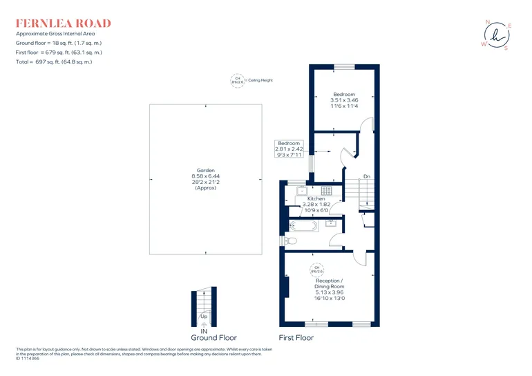 Floorplan 1 for Fernlea Road London SW12