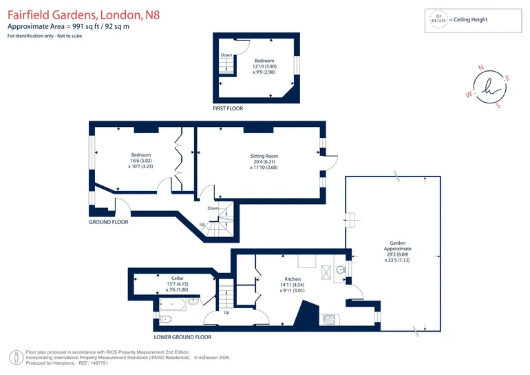 Floorplan 1 for Fairfield Gardens London N8