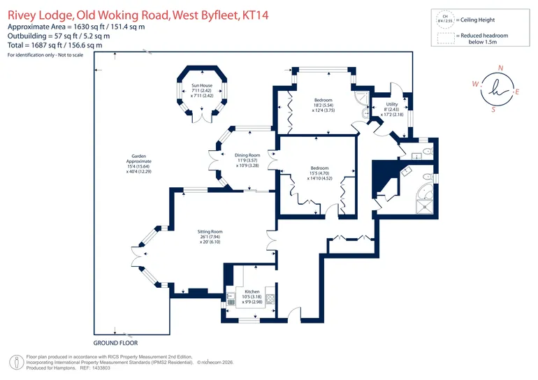 Floorplan 1 for Old Woking Road, West Byfleet, KT14