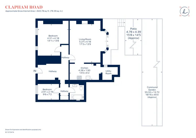 Floorplan 1 for 361 Clapham Road, London, SW9