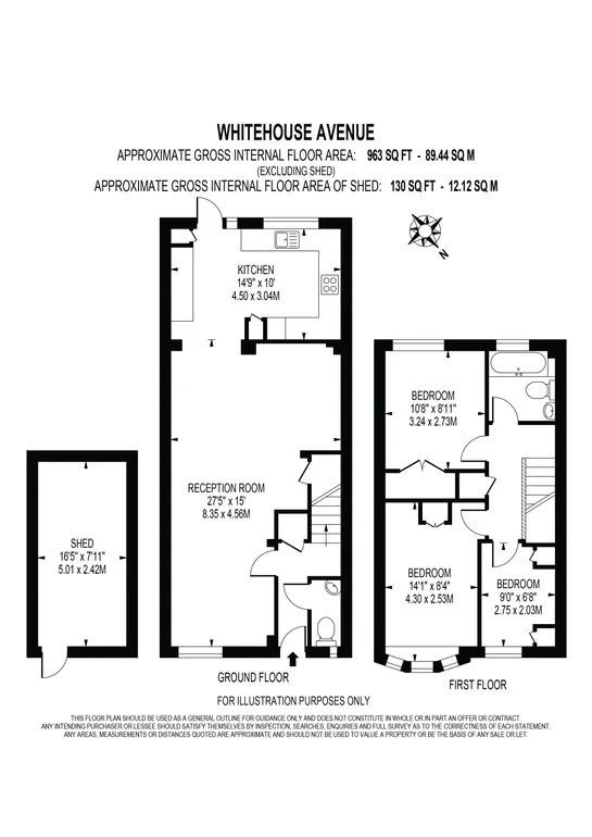 Floorplan 1 for Whitehouse Avenue Borehamwood WD6
