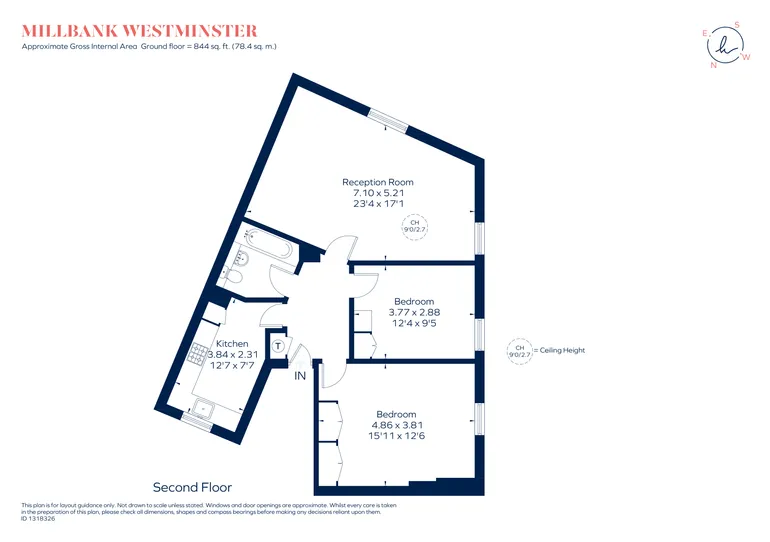 Floorplan 1 for Millbank, London, SW1P