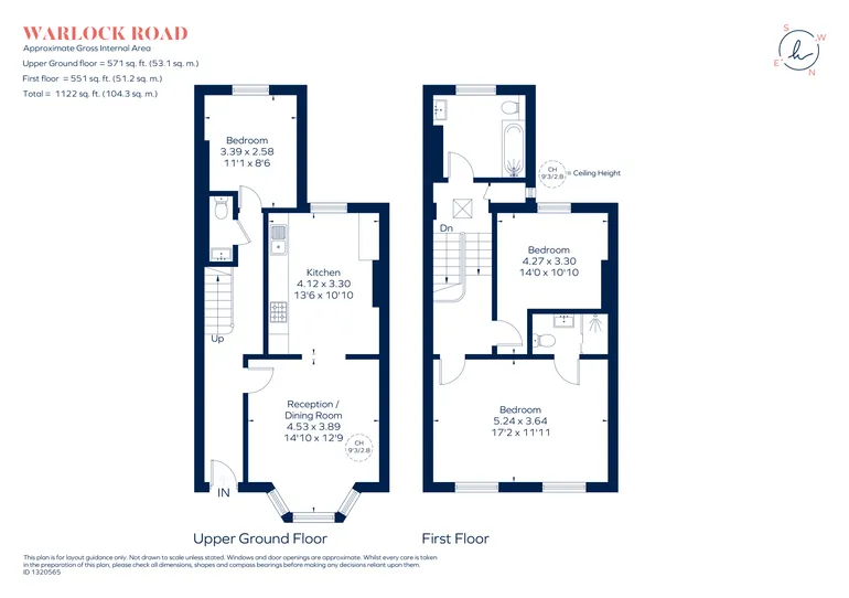Floorplan 1 for Warlock Road, London, W9