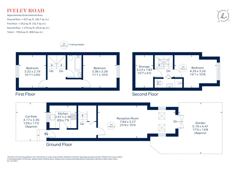 Floorplan 1 for Iveley Road, London, SW4