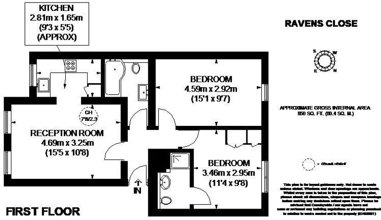 Floorplan 1 for Ravens Close Surbiton KT6