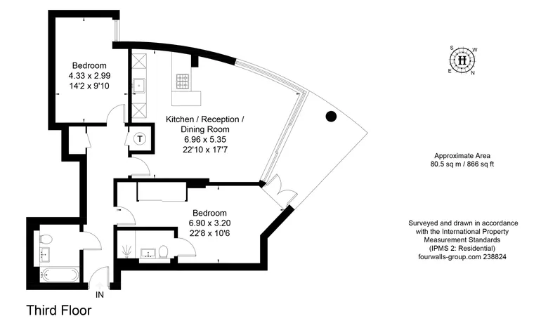 Floorplan 1 for Lock House, Surrey Quays, SE16