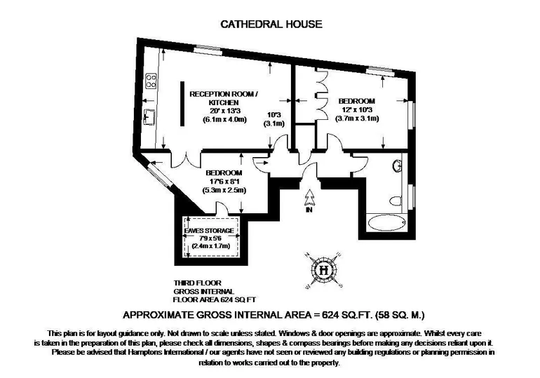 Floorplan 1 for Carter Lane EC4V, EPC:C