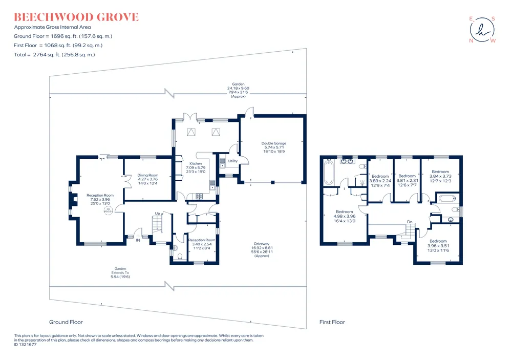 Floorplan for Beechwood Grove, Surbiton, KT6