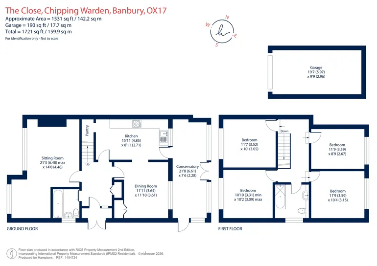 Floorplan 1 for The Close, Chipping Warden, OX17