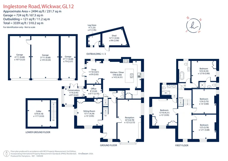 Floorplan 1 for Inglestone Road, Wickwar, GL12