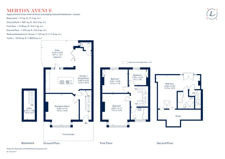 Floorplan 1 for Merton Avenue, Chiswick, W4