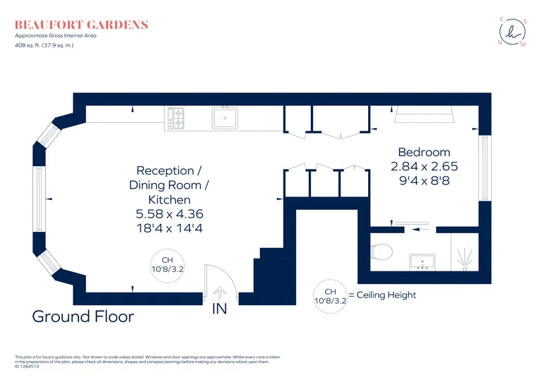 Floorplan 1 for Beaufort Gardens Sloane Square SW3