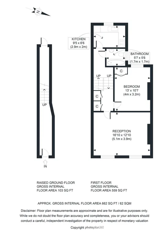 Floorplan 1 for Bravington Road Maida Vale W9