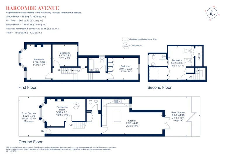 Floorplan 1 for Barcombe Avenue London SW2