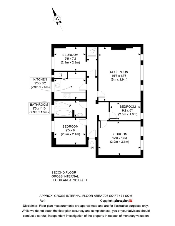 Floorplan 1 for Crouch End Hill London N8