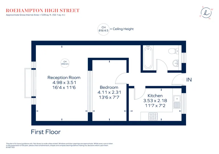 Floorplan 1 for Roehampton High Street, SW15