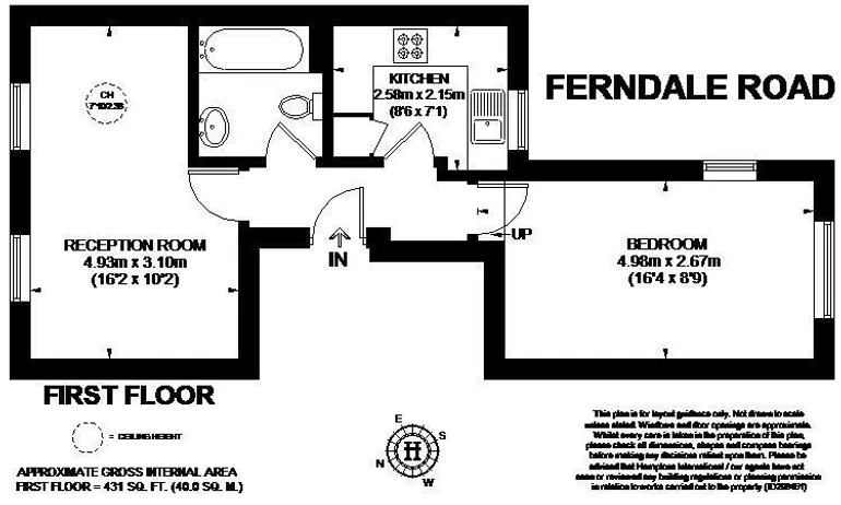 Floorplan 1 for Ferndale Road London SW4