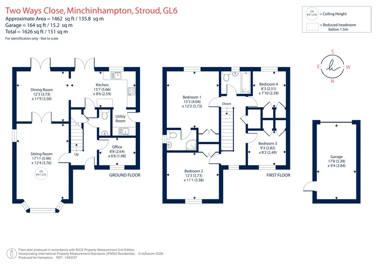 Floorplan 1 for Two Ways Close, Stroud, GL6