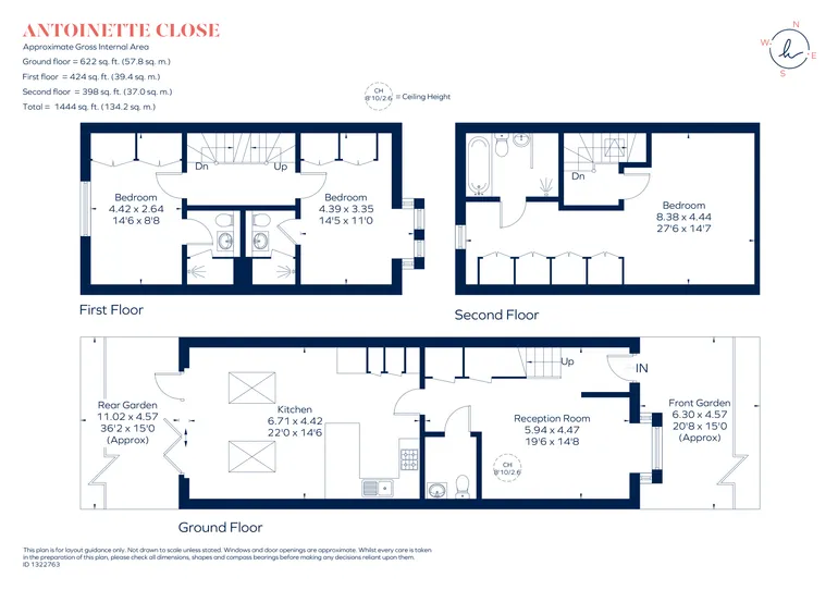 Floorplan 1 for Antoinette Close, Kingston Upon Thames, KT1