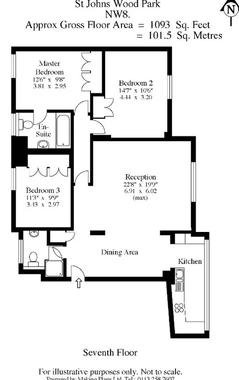 Floorplan 1 for St Johns Wood Park London NW8
