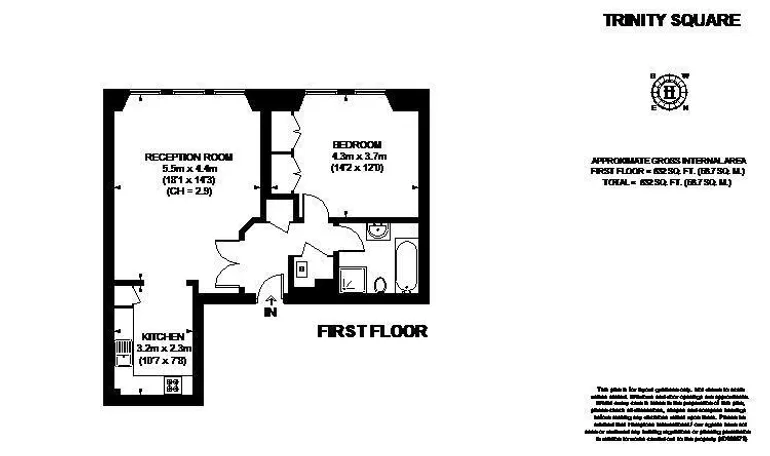 Floorplan 1 for Trinity Square EC3N, EPC:C